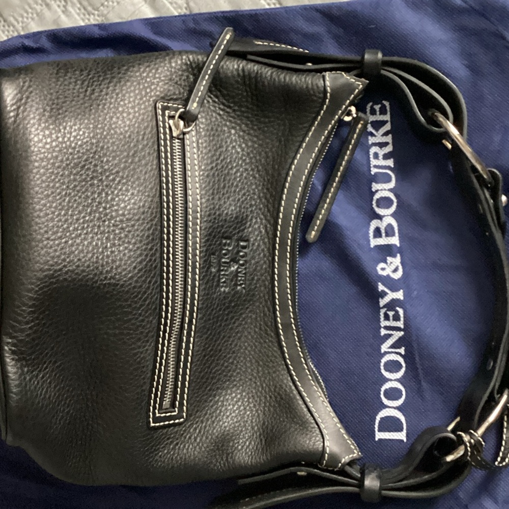 Dooney & Bourke Black Pebbled Leather Bag